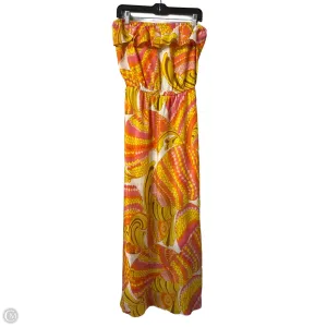 Dress Casual Maxi By Banana Republic In Orange & Yellow. Size: L