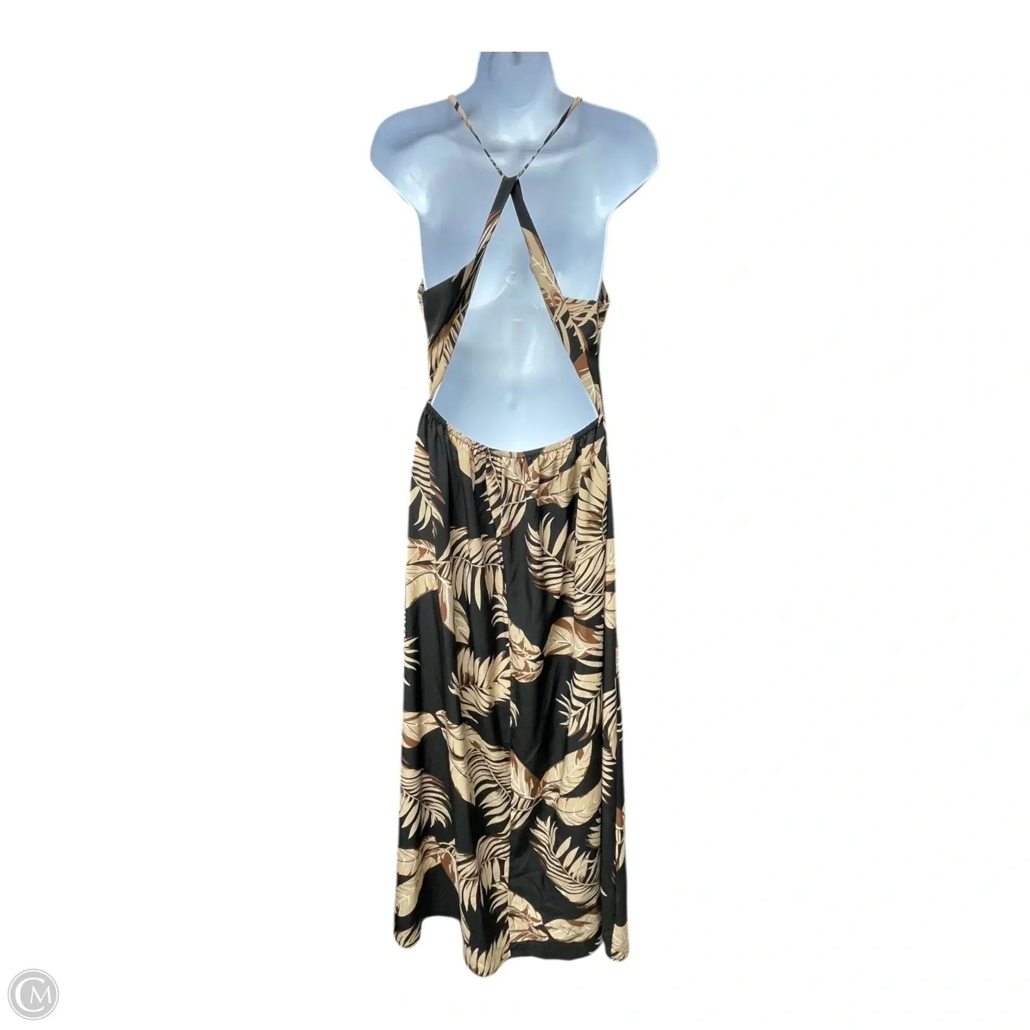 Dress Casual Maxi By Clothes Mentor In Black & Tan. Size: M