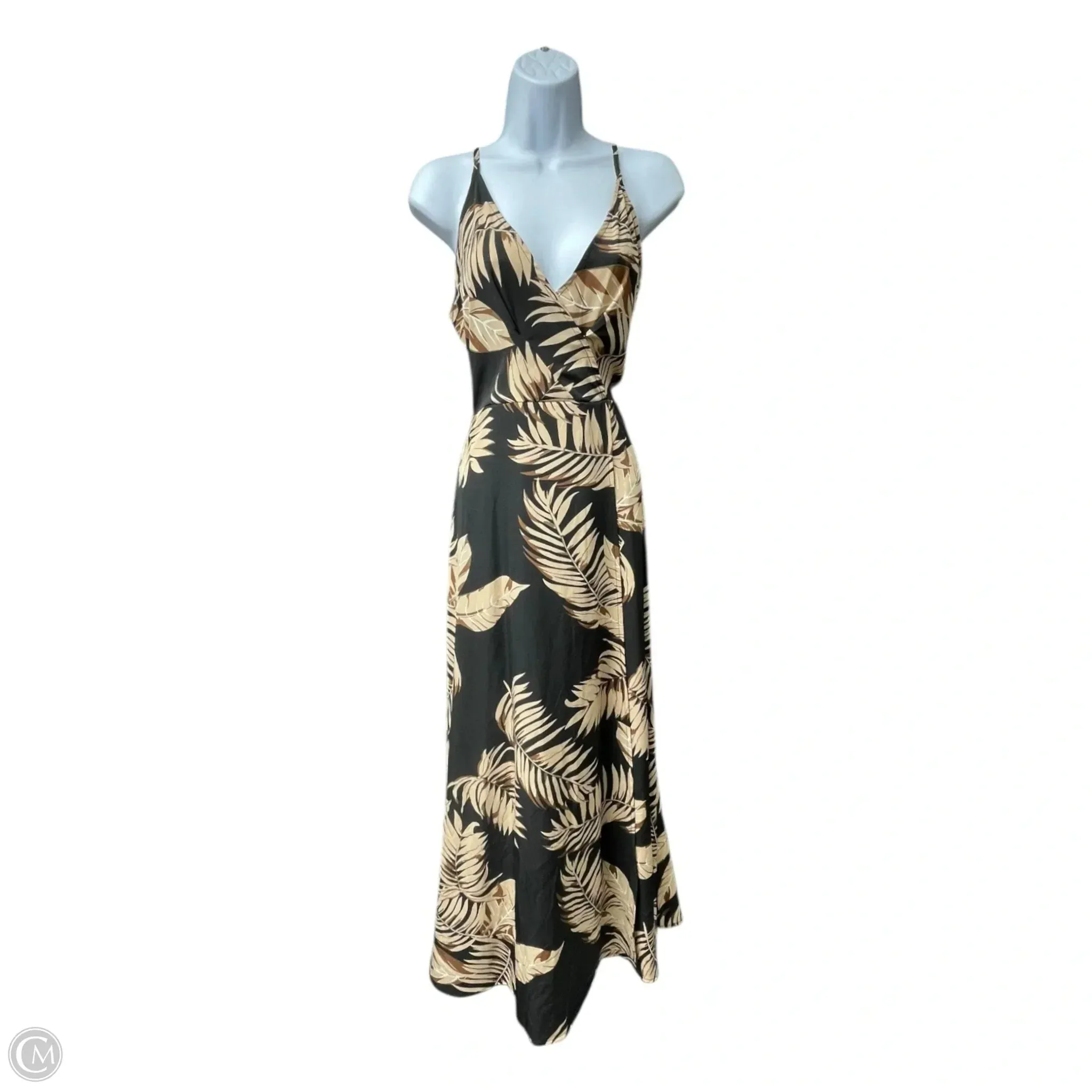 Dress Casual Maxi By Clothes Mentor In Black & Tan. Size: M