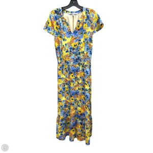 Dress Casual Maxi By Collective Concepts In Blue & Yellow. Size: S