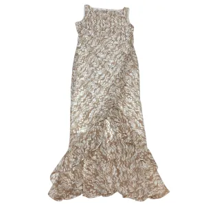 Dress Casual Maxi By Dkny In Brown & White. Size:M