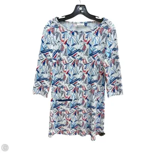 Dress Casual Midi By Clothes Mentor In Blue Red & White. Size: S