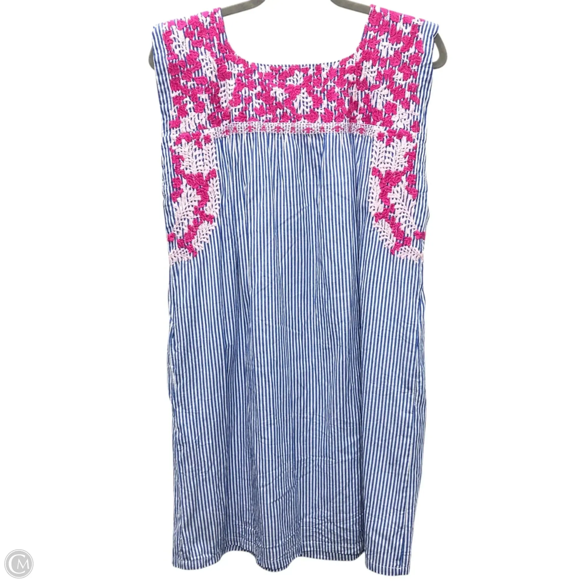 Dress Casual Midi By Cmc In Blue & Pink. Size: S