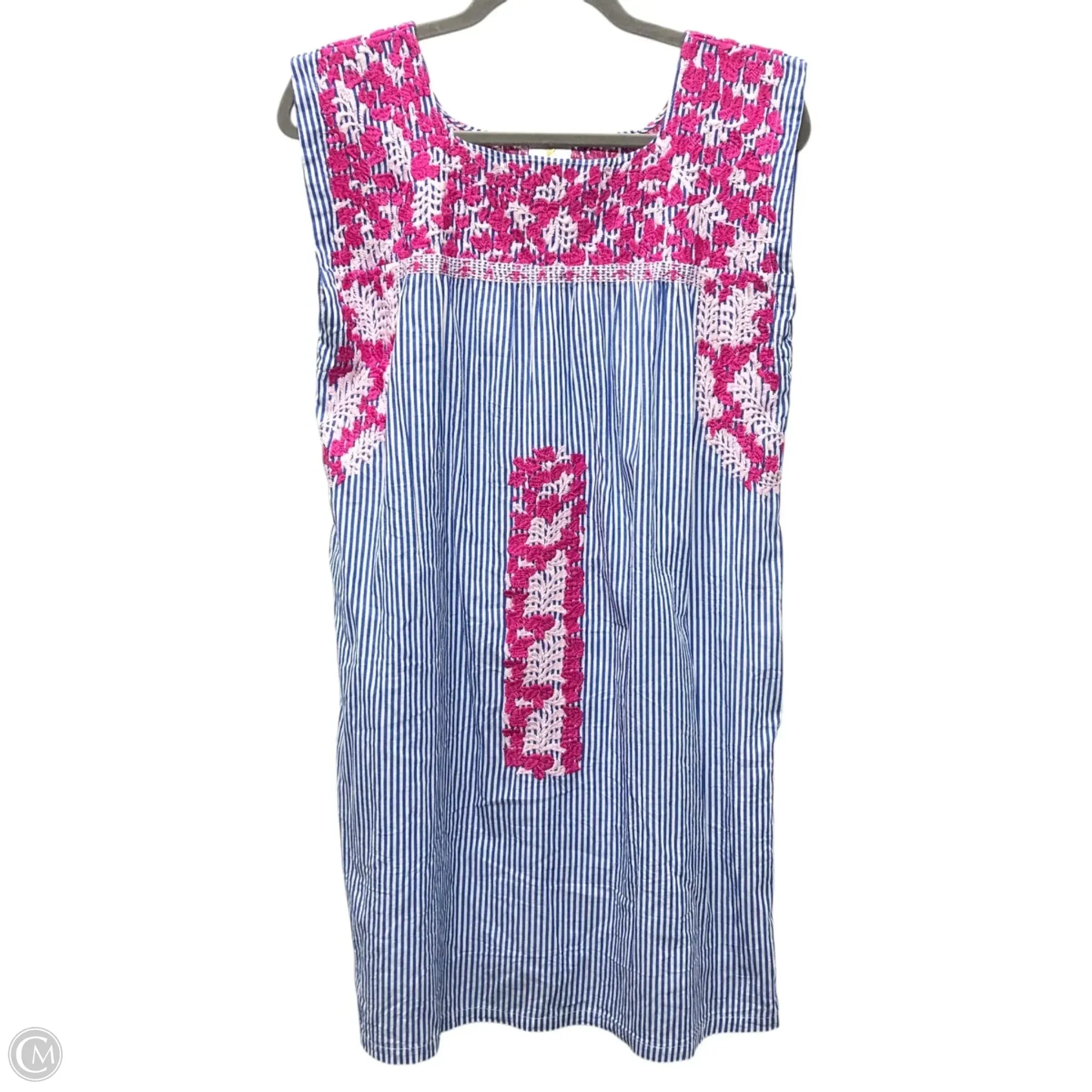 Dress Casual Midi By Cmc In Blue & Pink. Size: S