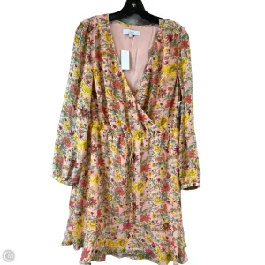 Dress Casual Midi By Loft In Orange & Yellow. Size: L