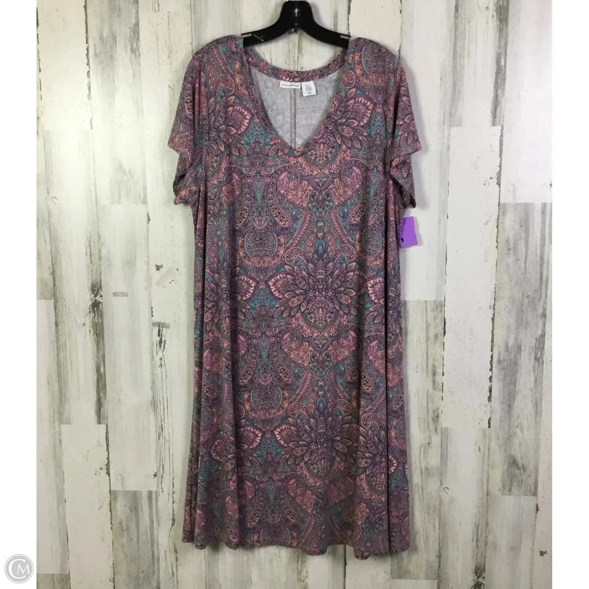 Dress Casual Short By Lucky Brand In Blue & Pink. Size: 2x
