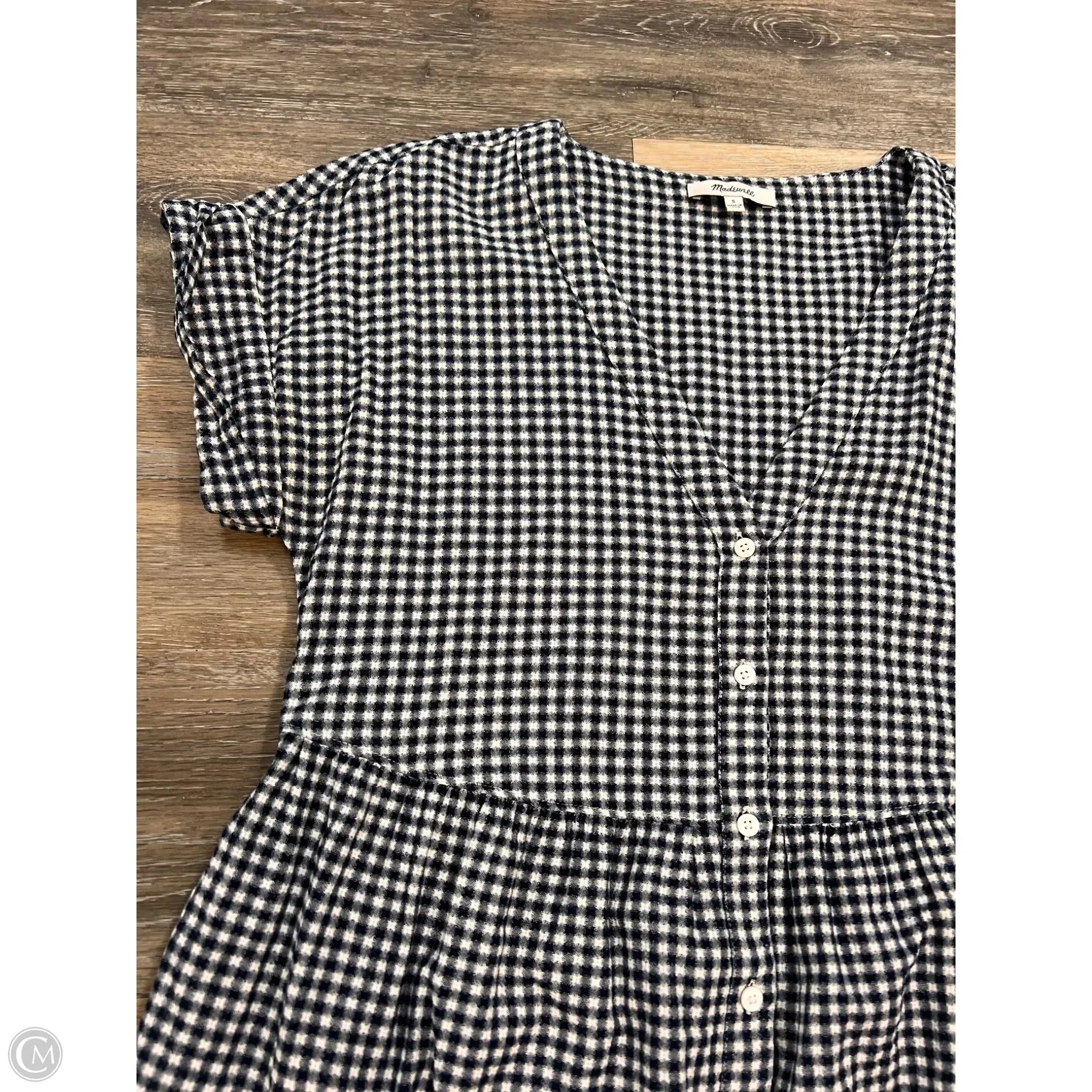 Dress Casual Short By Madewell In Blue & White. Size: S
