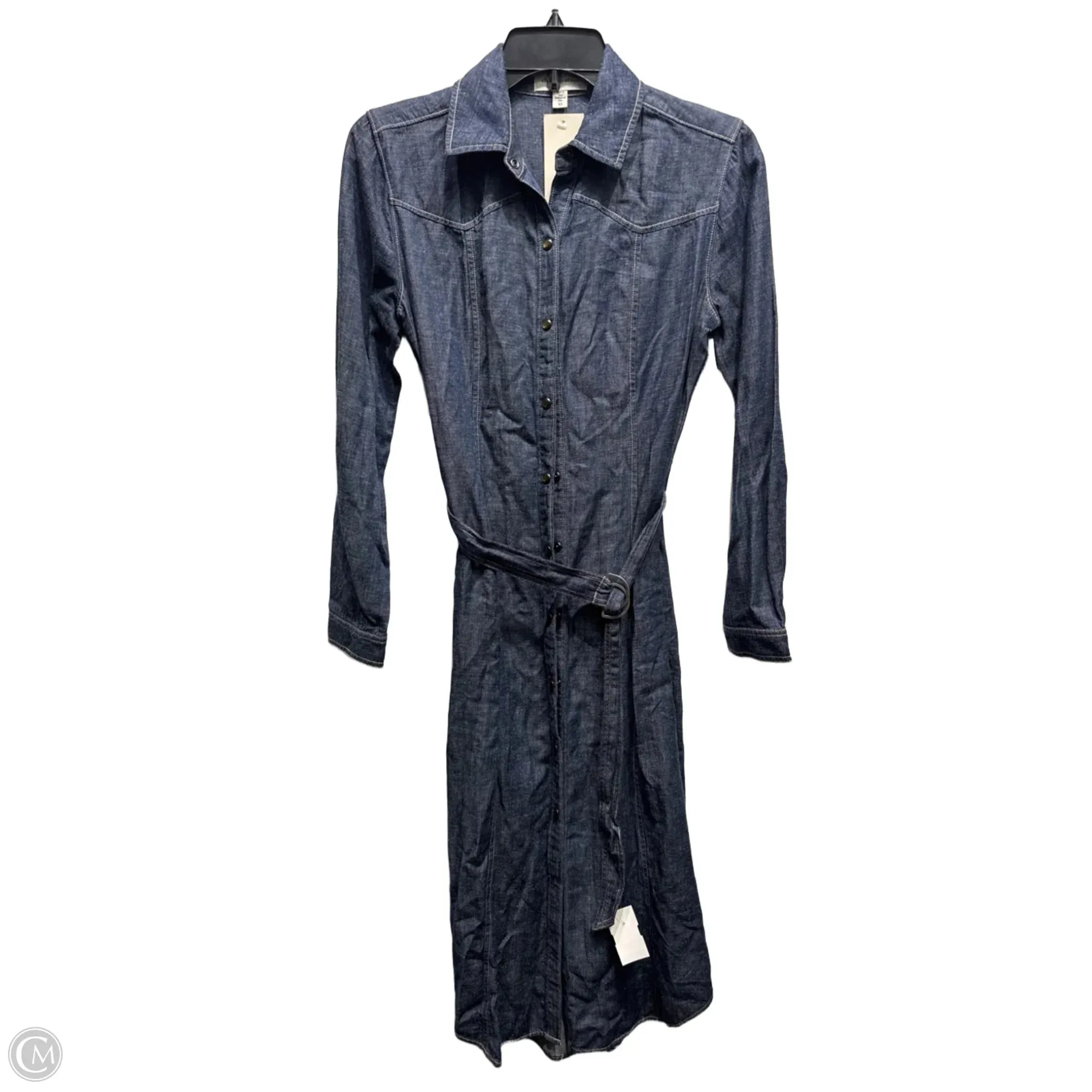 Dress Work By Cloth & Stone In Blue Denim. Size: Xs