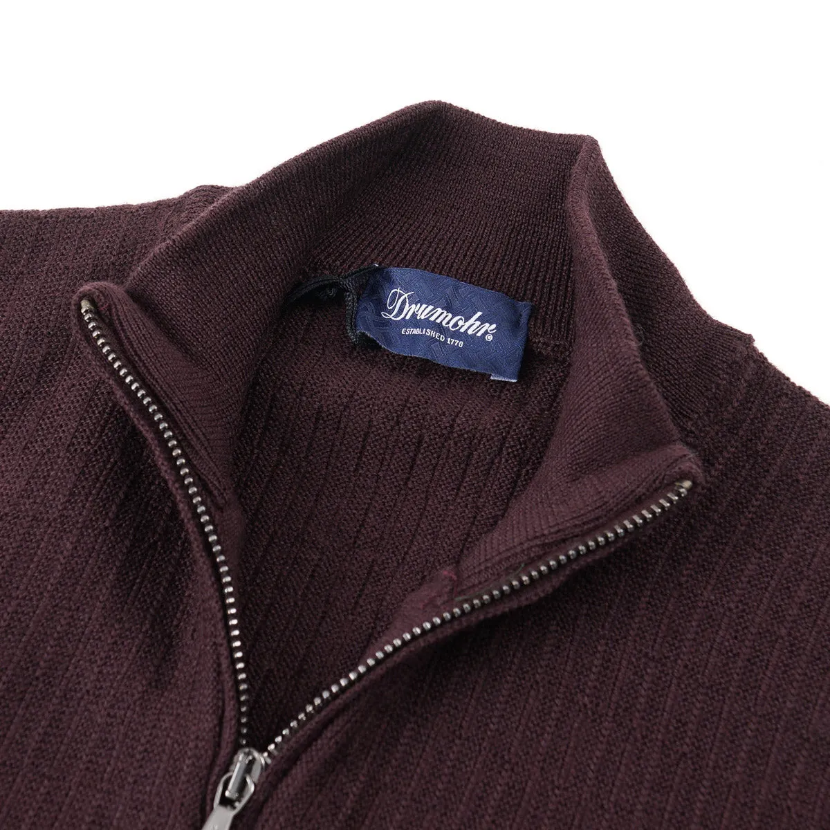 Drumohr Half-Zip Merino Wool Sweater