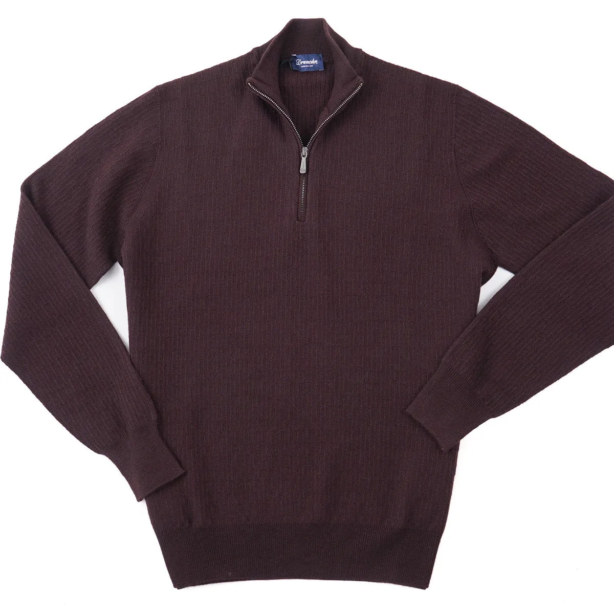 Drumohr Half-Zip Merino Wool Sweater