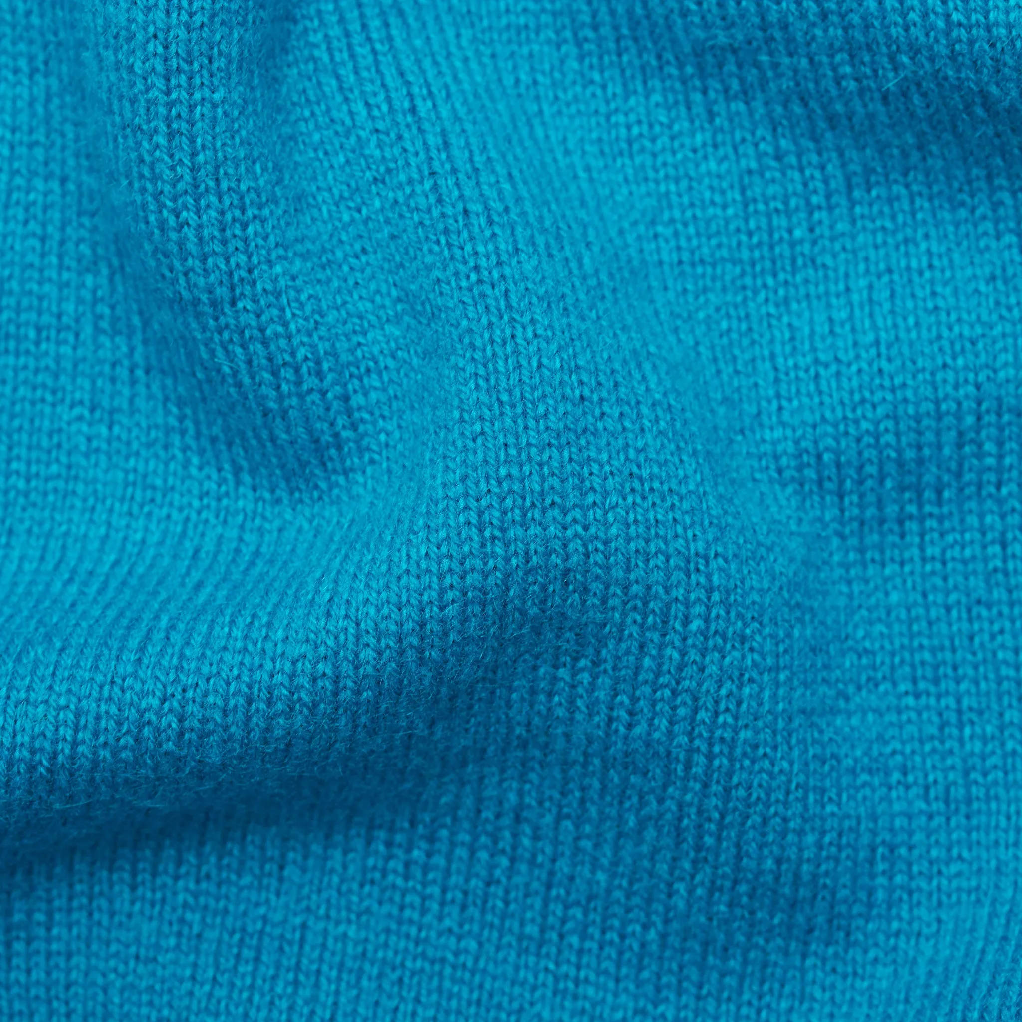FEDELI Aqua Blue Cashmere V-Neck Sweater 60 NEW 4XL