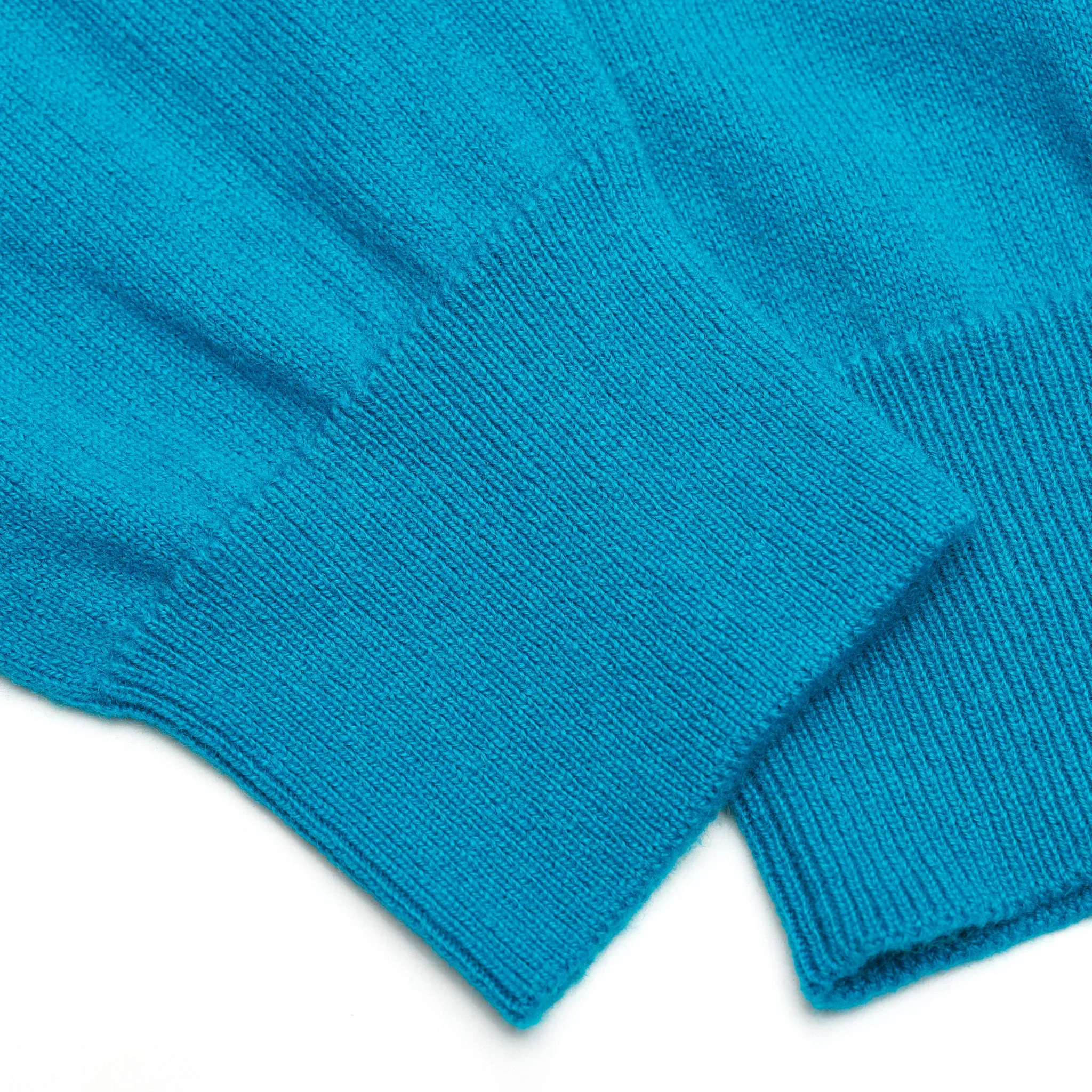 FEDELI Aqua Blue Cashmere V-Neck Sweater 60 NEW 4XL