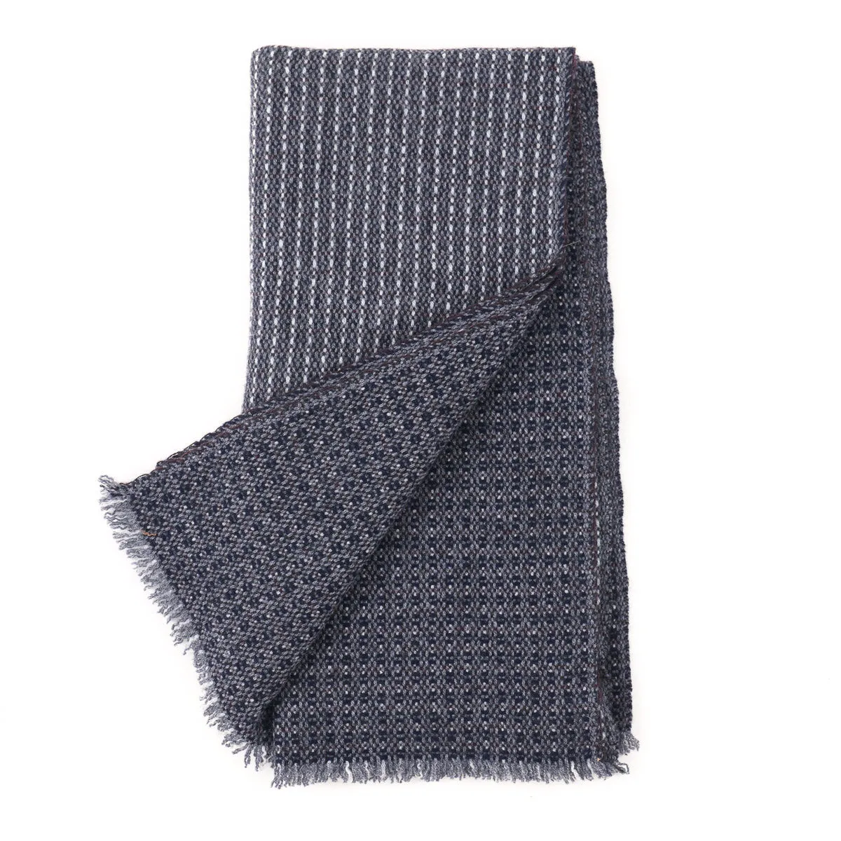 Fedeli Patterned Knit Cashmere Scarf