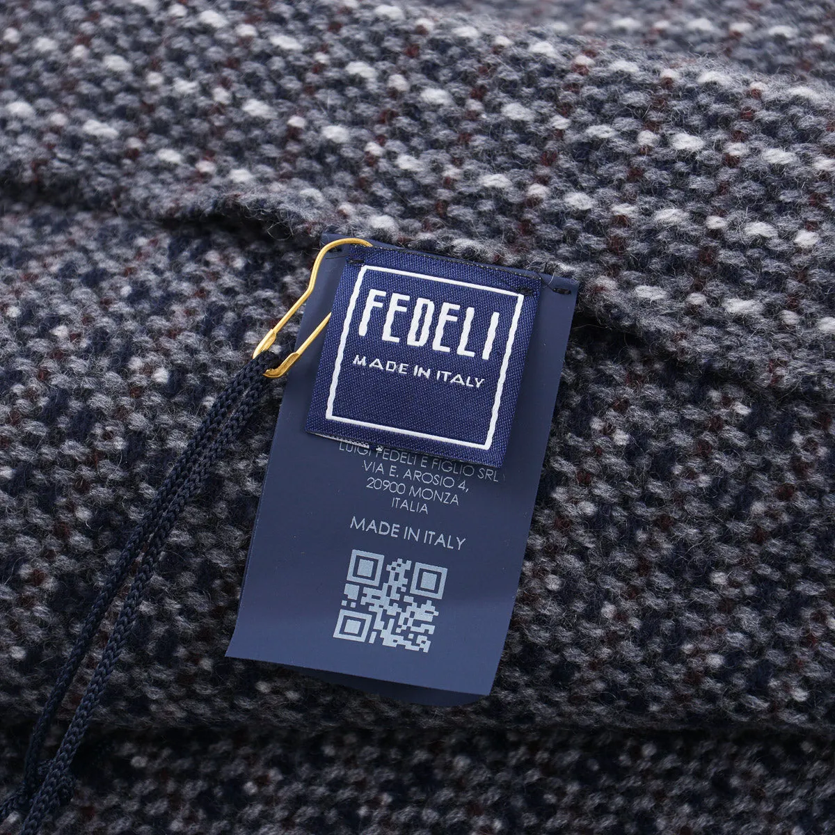 Fedeli Patterned Knit Cashmere Scarf