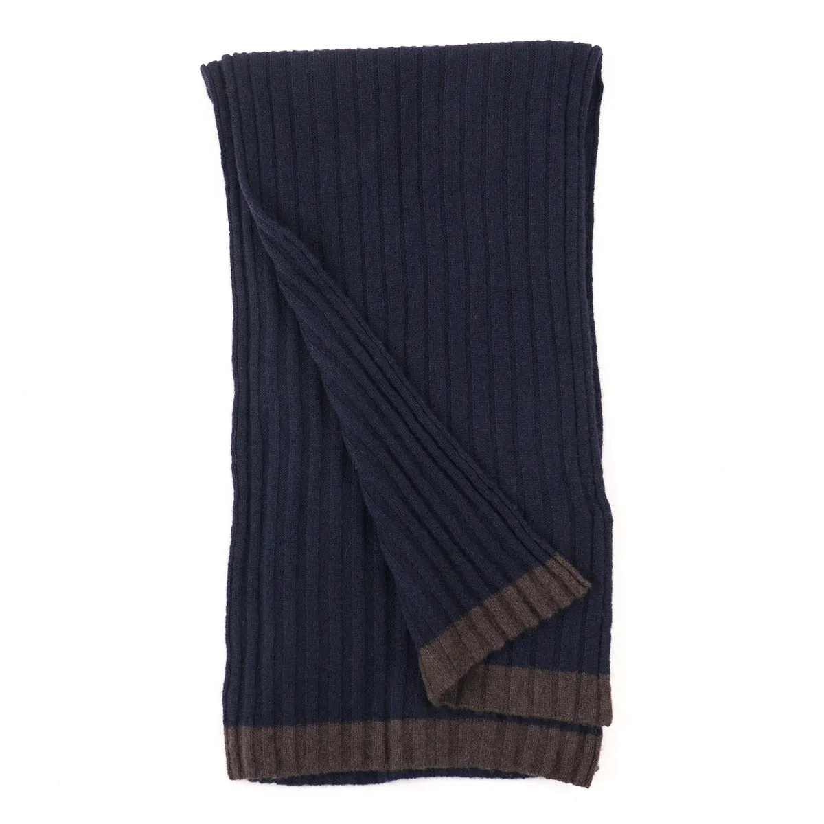 Fedeli Rib Knit Cashmere Scarf