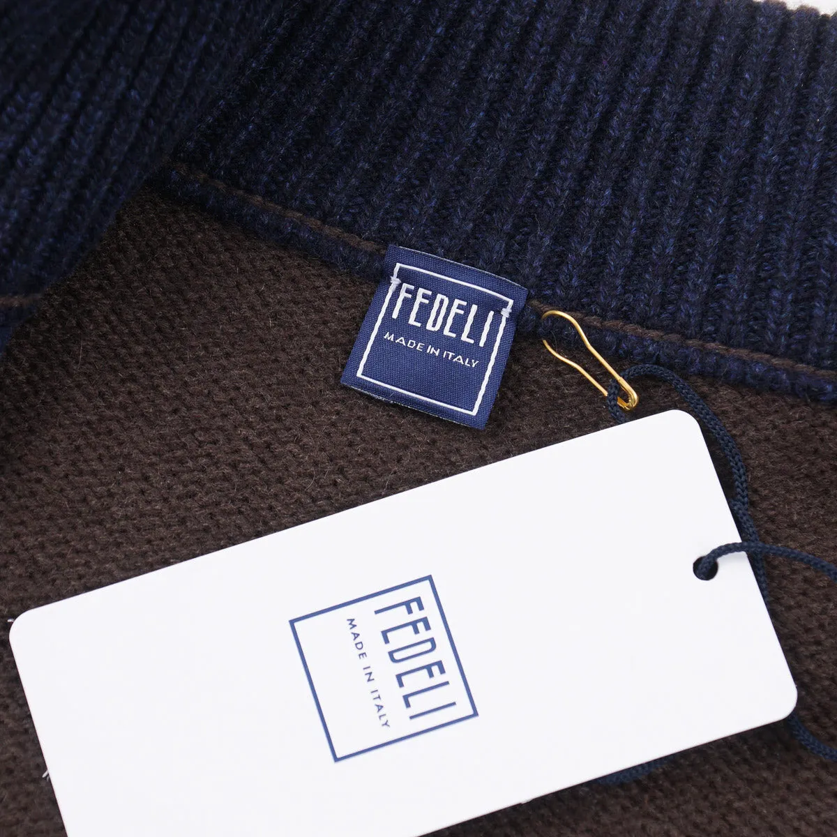 Fedeli Suede and Knit Cashmere Vest
