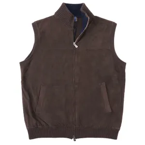Fedeli Suede and Knit Cashmere Vest