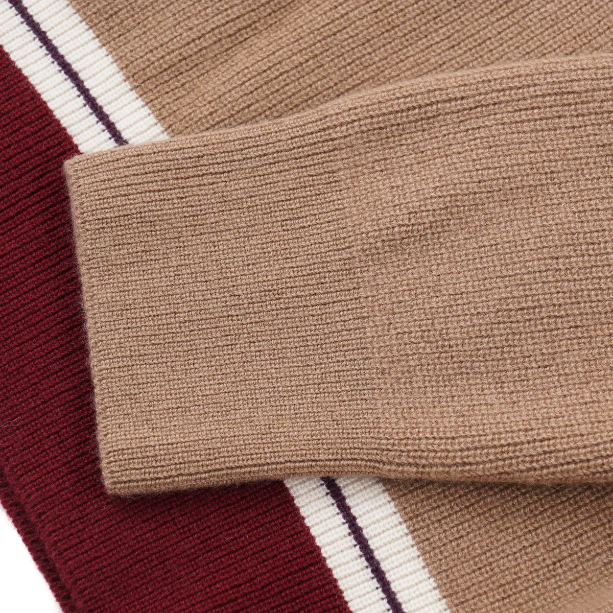 Isaia Cashmere Sweater with Contrast Details