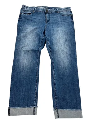 Jeans Straight By Kut In Blue Denim. Size:16