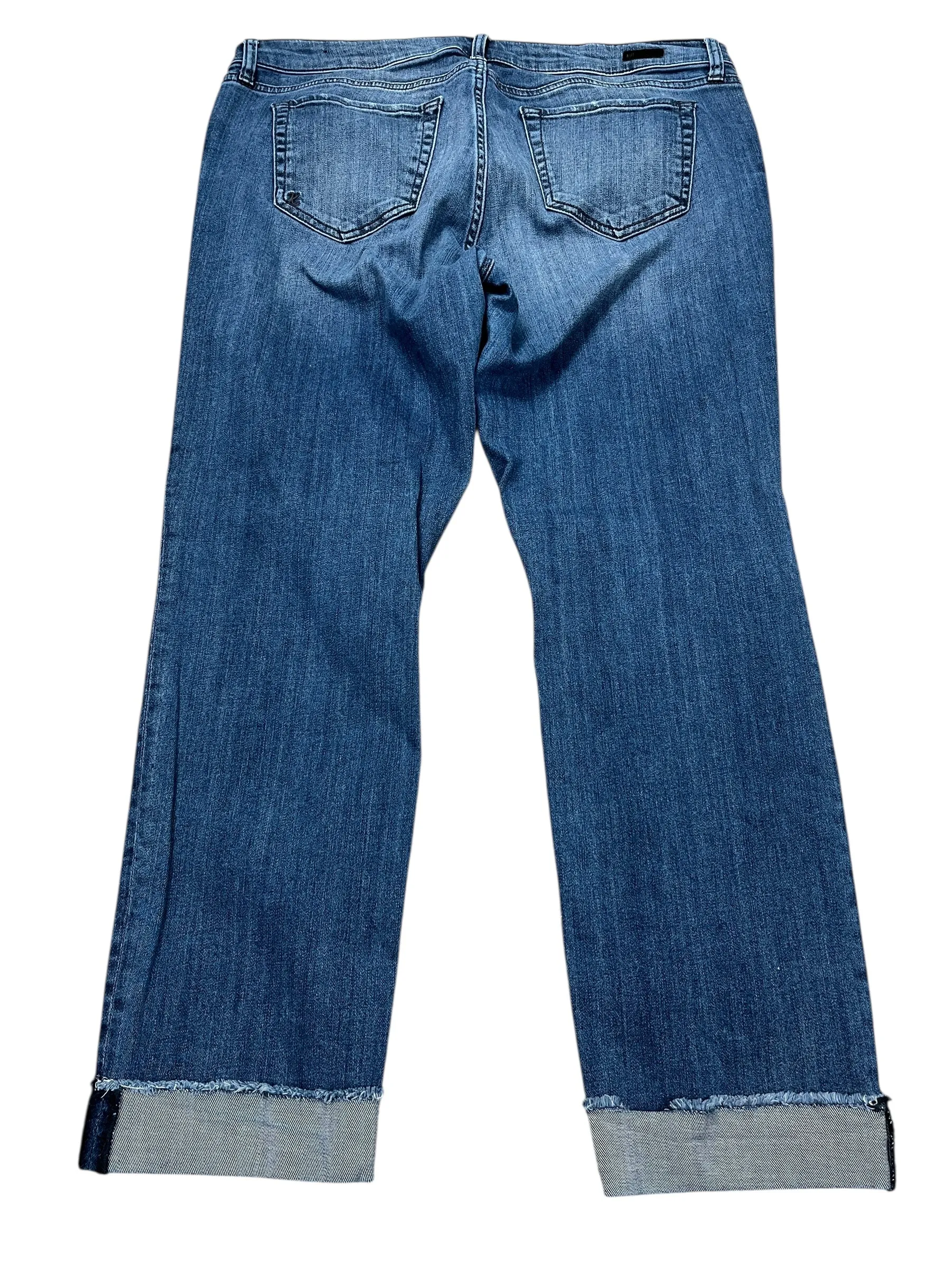 Jeans Straight By Kut In Blue Denim. Size:16