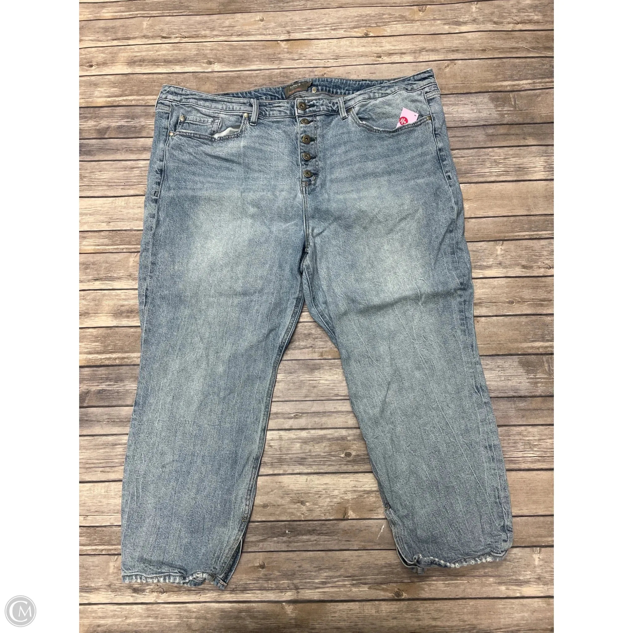Jeans Straight By Torrid In Blue Denim. Size: 24