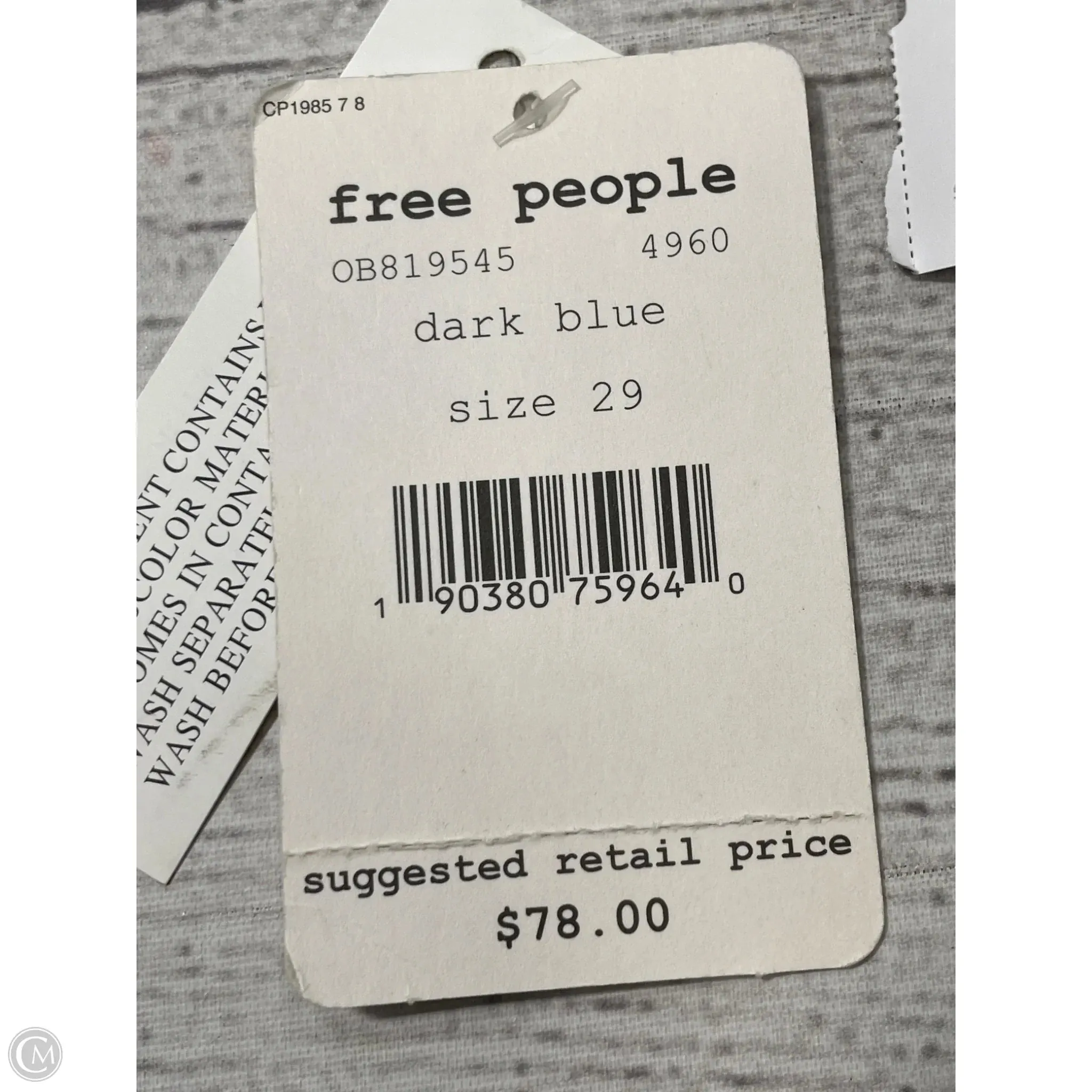 Jeans Straight By We The Free In Blue Denim. Size: 8