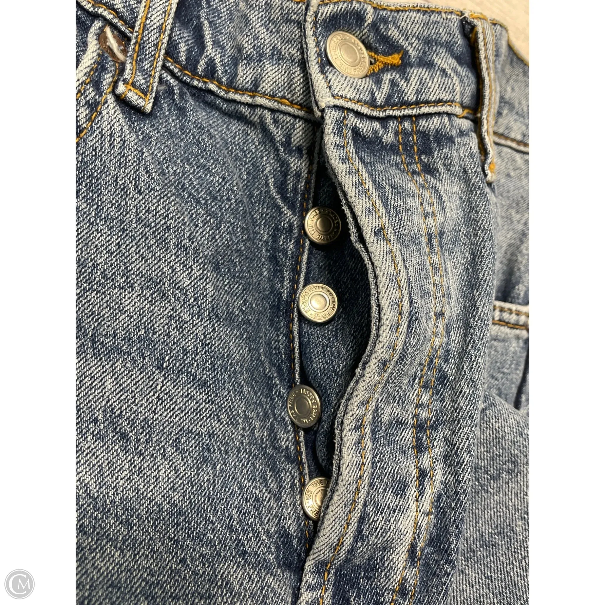 Jeans Straight By We The Free In Blue Denim. Size: 8