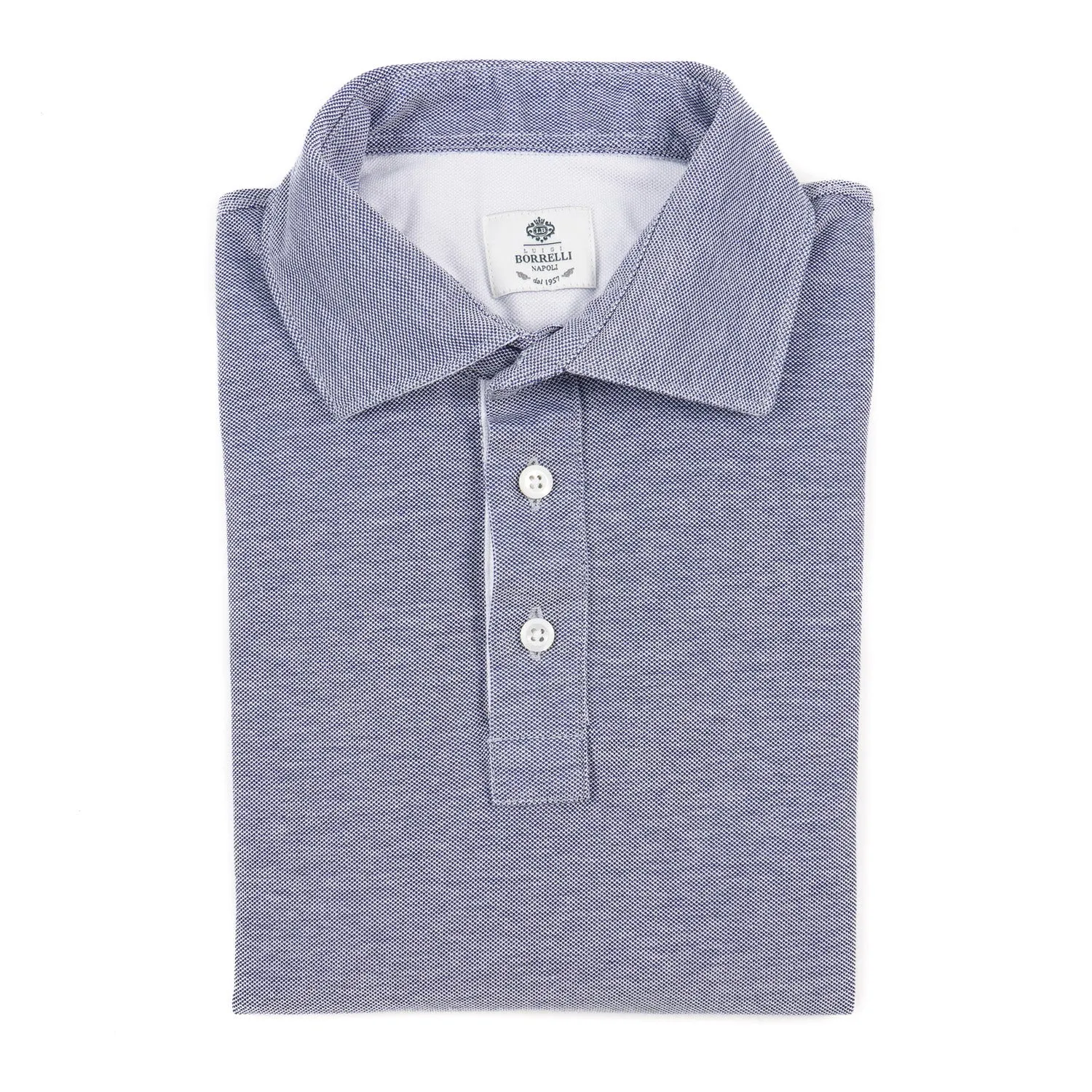 Luigi Borrelli Pique Knit Cotton Polo Shirt