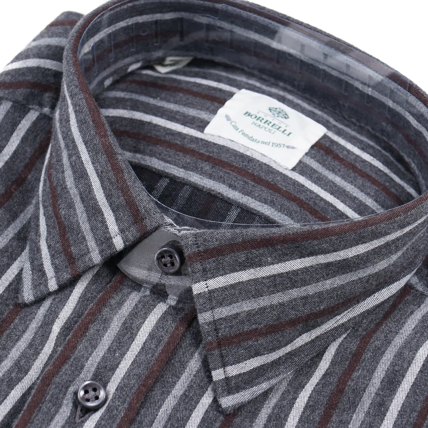 Luigi Borrelli Regular-Fit Flannel Cotton Shirt