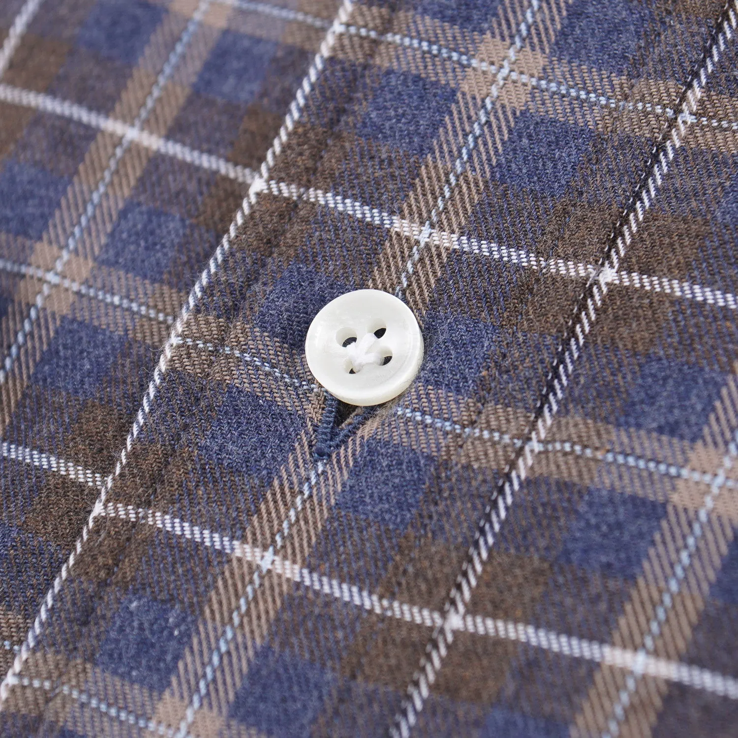 Luigi Borrelli Slim-Fit Flannel Cotton Shirt
