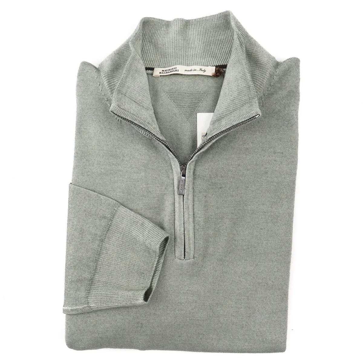 Maurizio Baldassari Half-Zip Wool Sweater