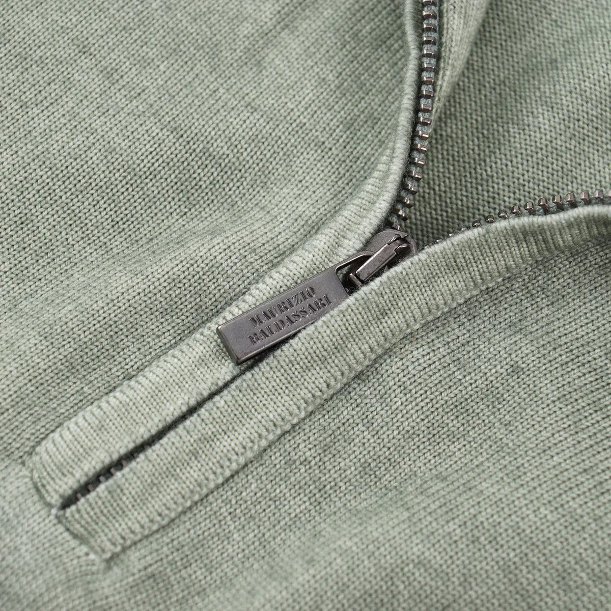 Maurizio Baldassari Half-Zip Wool Sweater