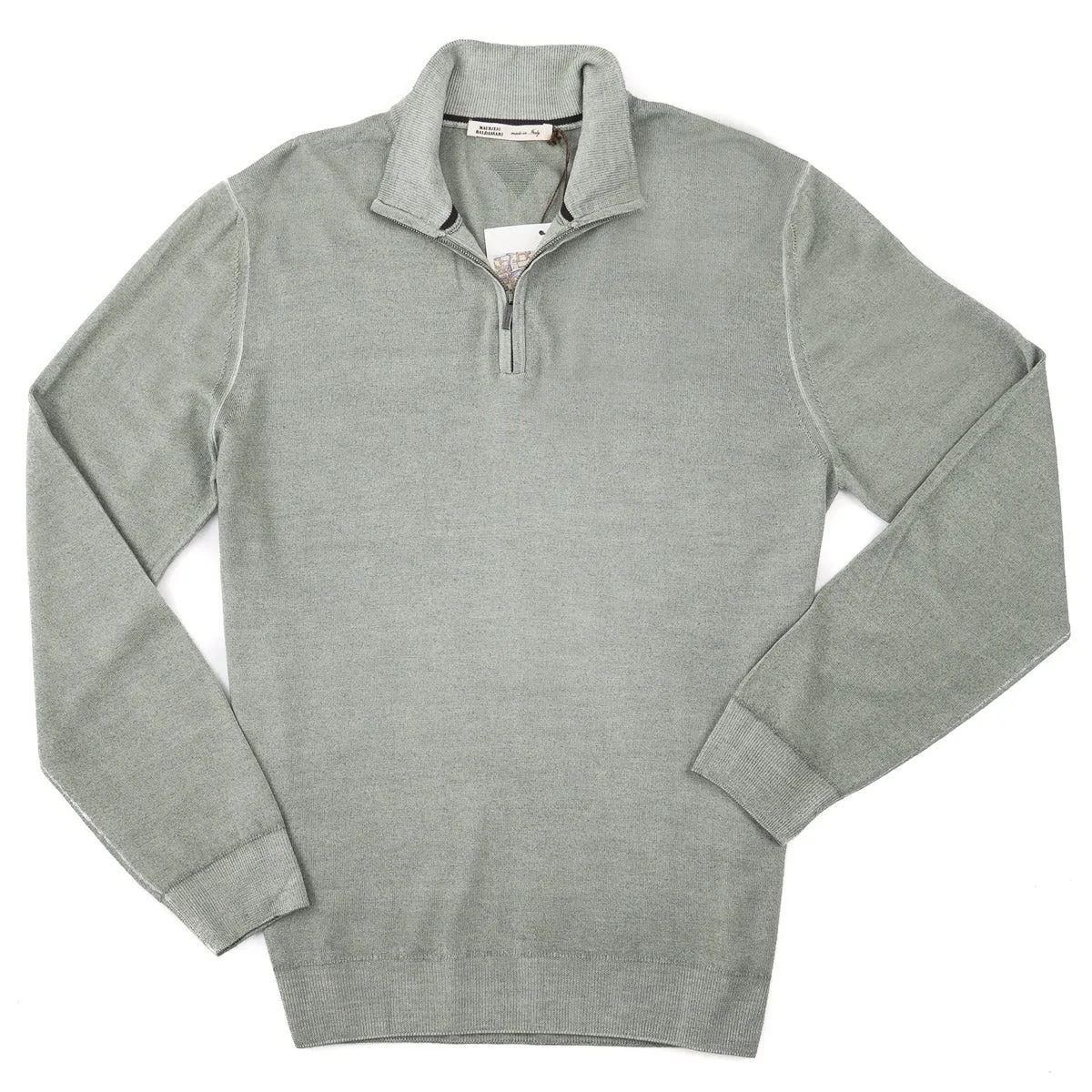Maurizio Baldassari Half-Zip Wool Sweater
