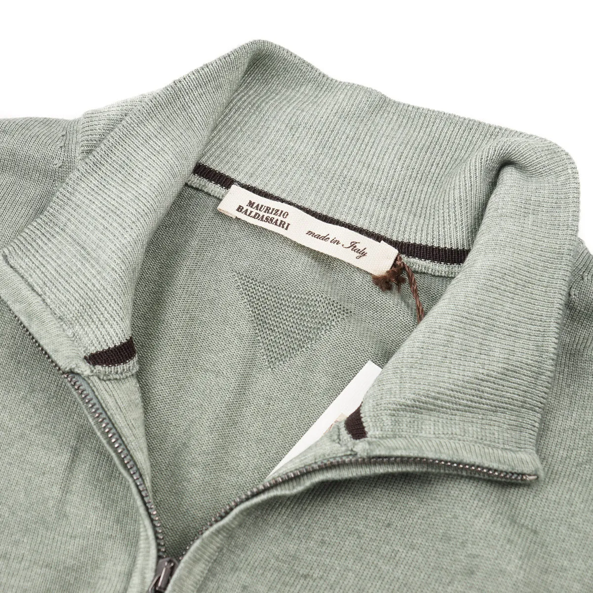 Maurizio Baldassari Half-Zip Wool Sweater
