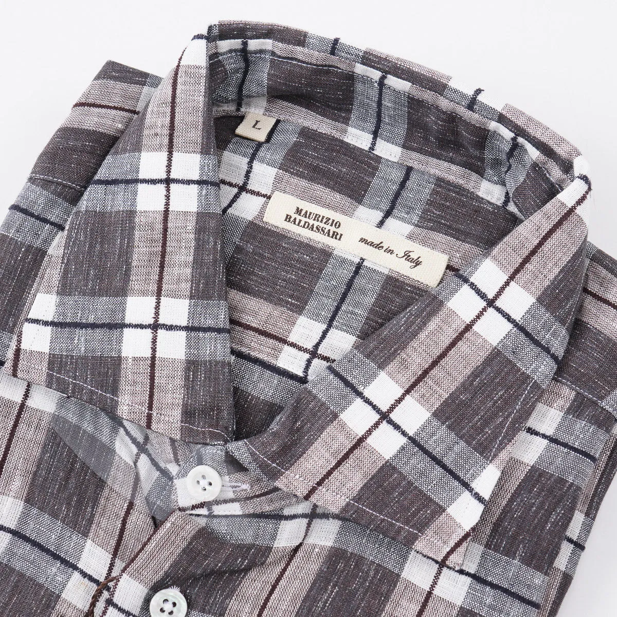 Maurizio Baldassari Woven Linen Shirt