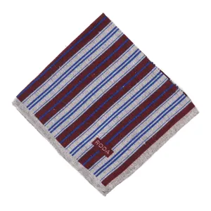 Roda Striped Wool-Silk Pocket Square