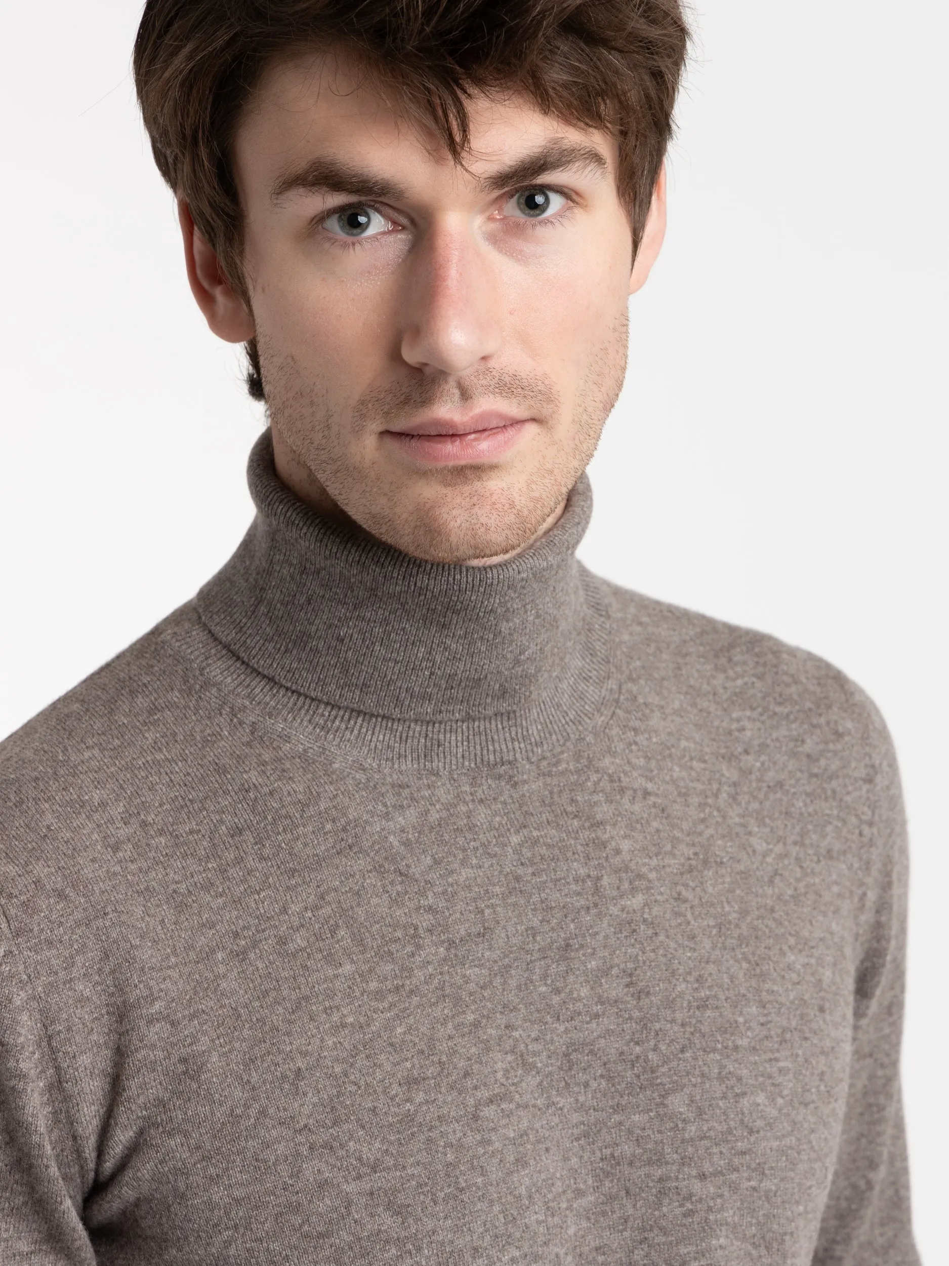 Sand Wool Roll Neck