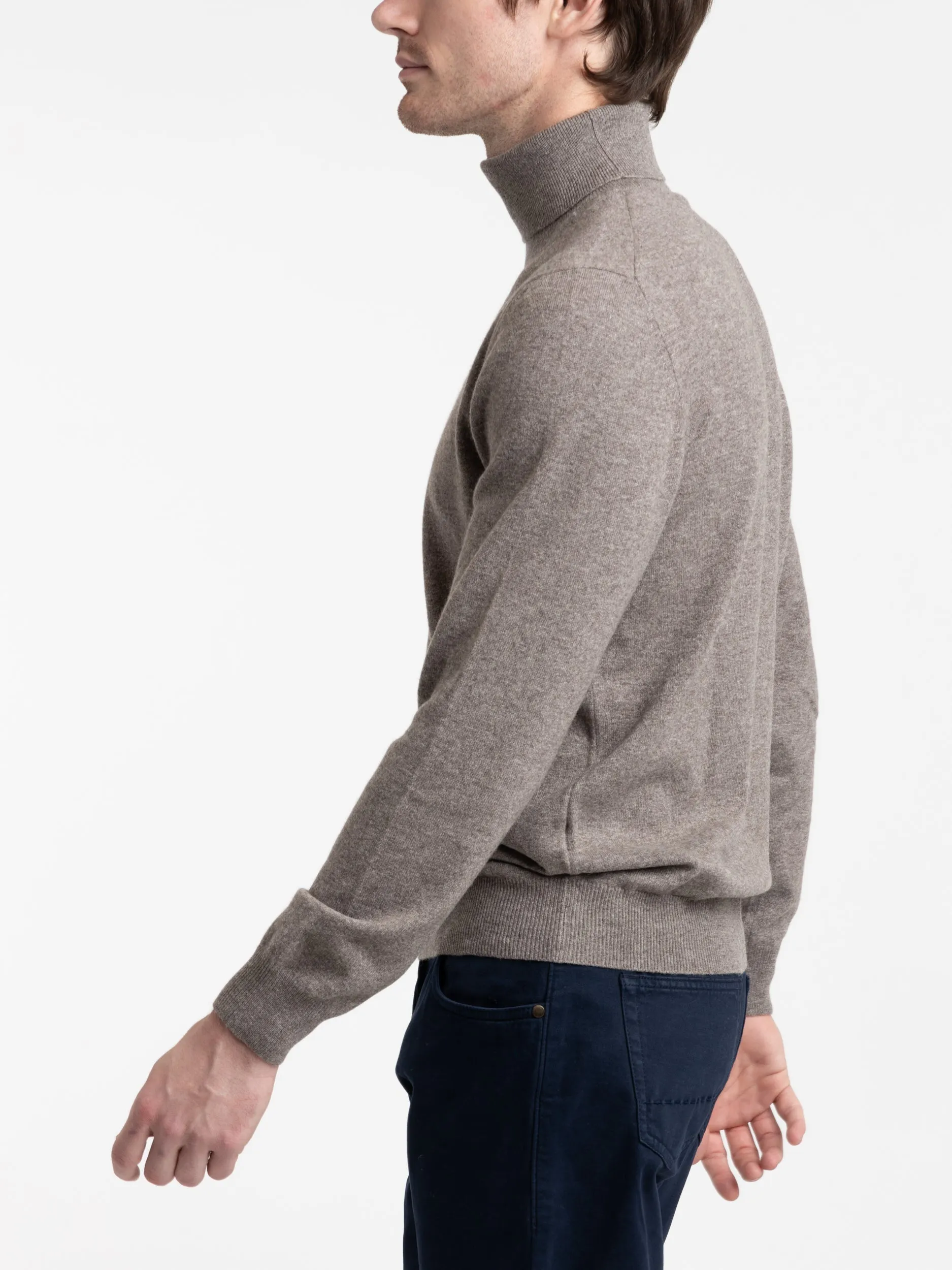 Sand Wool Roll Neck