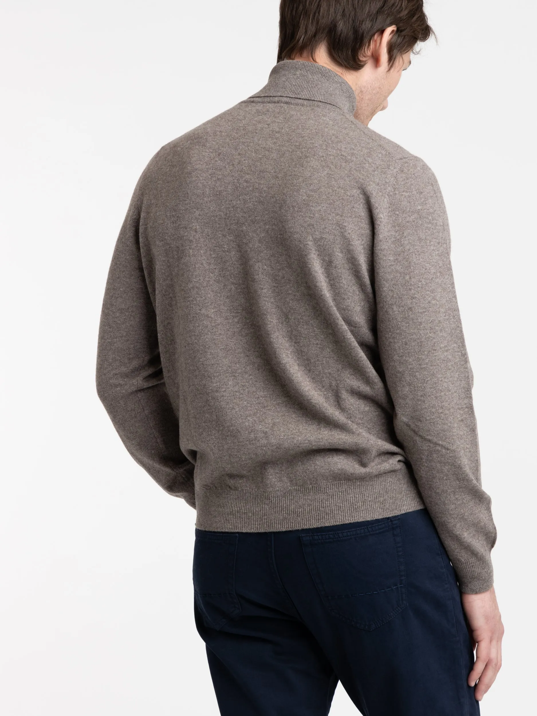 Sand Wool Roll Neck