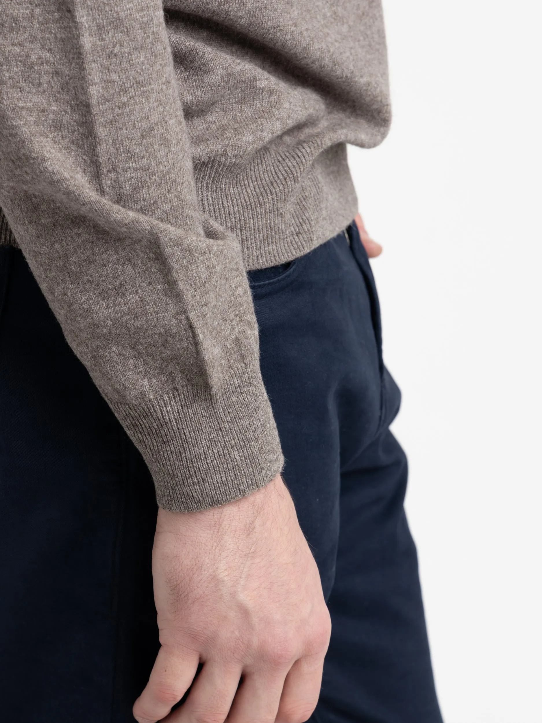 Sand Wool Roll Neck