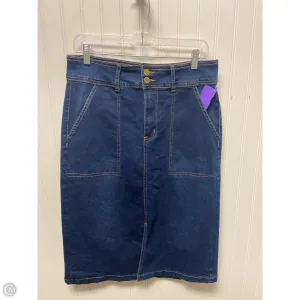 Skirt Midi By Bleu In Blue Denim. Size: 10
